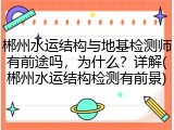 郴州水运结构与地基检测师有前途吗,为什么?详解(郴州水运结构检测有前景)