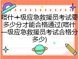 喀什一级应急救援员考试要多少分才能合格通过(喀什一级应急救援员考试合格分多少)