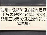 贺州三级消防设施操作员网上报名服务平台网址多少(贺州三级消防设施操作员报名网址)