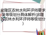 武隆区农林水利环评师要求及等级划分具体解析(武隆区农林水利环评师等级划分)