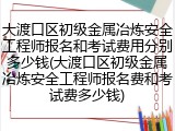 大渡口区初级金属冶炼安全工程师报名和考试费用分别多少钱(大渡口区初级金属冶炼安全工程师报名费和考试费多少钱)