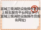 宣城三级消防设施操作员网上报名服务平台网址多少(宣城三级消防设施操作员报名网址)