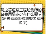 阿拉善道路工程检测师的报名费用是多少有什么要求呢(阿拉善道路检测报名费用多少)