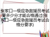 张家口一级应急救援员考试要多少分才能合格通过(张家口一级应急救援员考试合格分要求)