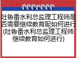 吐鲁番水利总监理工程师是否需要继续教育呢如何进行(吐鲁番水利总监理工程师继续教育如何进行)