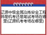 辽源中级金属冶炼安全工程师是机考还是笔试考场在哪里(辽源机考考场在哪里)
