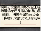 铜川初级金属冶炼安全工程师是机考还是笔试考场在哪里(铜川初级金属冶炼安全工程师机考笔试考场在哪里)