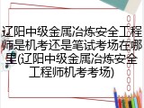 辽阳中级金属冶炼安全工程师是机考还是笔试考场在哪里(辽阳中级金属冶炼安全工程师机考考场)