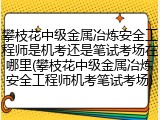攀枝花中级金属冶炼安全工程师是机考还是笔试考场在哪里(攀枝花中级金属冶炼安全工程师机考笔试考场)