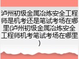 泸州初级金属冶炼安全工程师是机考还是笔试考场在哪里(泸州初级金属冶炼安全工程师机考笔试考场在哪里)