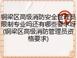 铜梁区高级消防安全管理员限制专业吗还有哪些要求呀(铜梁区高级消防管理员资格要求)