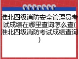 淮北四级消防安全管理员考试成绩在哪里查询怎么查(淮北四级消防考试成绩查询)