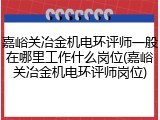 嘉峪关冶金机电环评师一般在哪里工作什么岗位(嘉峪关冶金机电环评师岗位)