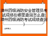漳州四级消防安全管理员考试成绩在哪里查询怎么查(漳州四级消防考试成绩查询)