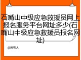 石嘴山中级应急救援员网上报名服务平台网址多少(石嘴山中级应急救援员报名网址)