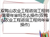 双鸭山农业工程咨询工程师需要年审吗怎么操作(双鸭山农业工程咨询工程师年审操作)