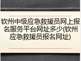 钦州中级应急救援员网上报名服务平台网址多少(钦州应急救援员报名网址)
