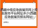 西藏中级应急救援员网上报名服务平台网址多少(西藏应急救援员报名网址)
