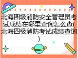 北海四级消防安全管理员考试成绩在哪里查询怎么查(北海四级消防考试成绩查询)