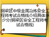 铜梁区中级金属冶炼安全工程师考试合格线介绍具体多少分(铜梁区安全工程师考试合格线)