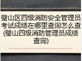 璧山区四级消防安全管理员考试成绩在哪里查询怎么查(璧山四级消防管理员成绩查询)