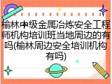 榆林中级金属冶炼安全工程师机构培训班当地周边的有吗(榆林周边安全培训机构有吗)