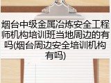 烟台中级金属冶炼安全工程师机构培训班当地周边的有吗(烟台周边安全培训机构有吗)