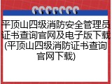 平顶山四级消防安全管理员证书查询官网及电子版下载(平顶山四级消防证书查询官网下载)