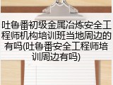 吐鲁番初级金属冶炼安全工程师机构培训班当地周边的有吗(吐鲁番安全工程师培训周边有吗)
