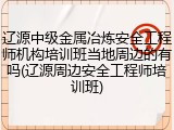 辽源中级金属冶炼安全工程师机构培训班当地周边的有吗(辽源周边安全工程师培训班)