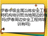 伊春中级金属冶炼安全工程师机构培训班当地周边的有吗(伊春周边安全工程师培训有吗)