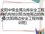 沈阳中级金属冶炼安全工程师机构培训班当地周边的有吗(沈阳周边安全工程师培训班)