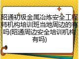 昭通初级金属冶炼安全工程师机构培训班当地周边的有吗(昭通周边安全培训机构有吗)