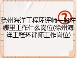 徐州海洋工程环评师一般在哪里工作什么岗位(徐州海洋工程环评师工作岗位)