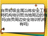 自贡初级金属冶炼安全工程师机构培训班当地周边的有吗(自贡周边安全培训机构有吗)