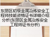 东丽区初级金属冶炼安全工程师技能资格证书详细介绍分析(东丽区金属冶炼安全工程师证书分析)