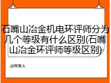 石嘴山冶金机电环评师分为几个等级有什么区别(石嘴山冶金环评师等级区别)