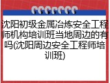 沈阳初级金属冶炼安全工程师机构培训班当地周边的有吗(沈阳周边安全工程师培训班)