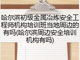 哈尔滨初级金属冶炼安全工程师机构培训班当地周边的有吗(哈尔滨周边安全培训机构有吗)