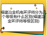福建冶金机电环评师分为几个等级有什么区别(福建冶金环评师等级区别)