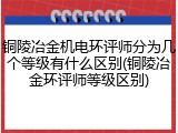 铜陵冶金机电环评师分为几个等级有什么区别(铜陵冶金环评师等级区别)