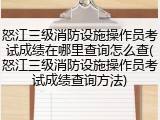 怒江三级消防设施操作员考试成绩在哪里查询怎么查(怒江三级消防设施操作员考试成绩查询方法)