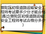 普陀区初级道路运输安全工程师考试要多少分才能合格通过(普陀区初级道路运输安全工程师考试合格分多少)