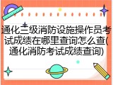通化三级消防设施操作员考试成绩在哪里查询怎么查(通化消防考试成绩查询)