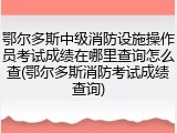 鄂尔多斯中级消防设施操作员考试成绩在哪里查询怎么查(鄂尔多斯消防考试成绩查询)