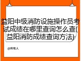 益阳中级消防设施操作员考试成绩在哪里查询怎么查(益阳消防成绩查询方法)