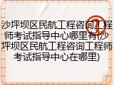 沙坪坝区民航工程咨询工程师考试指导中心哪里有(沙坪坝区民航工程咨询工程师考试指导中心在哪里)