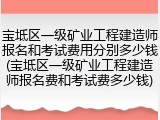 宝坻区一级矿业工程建造师报名和考试费用分别多少钱(宝坻区一级矿业工程建造师报名费和考试费多少钱)