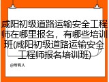 咸阳初级道路运输安全工程师在哪里报名,有哪些培训班(咸阳初级道路运输安全工程师报名培训班)