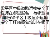 梁平区中级道路运输安全工程师在哪里报名,有哪些培训班(梁平区中级道路运输安全工程师报名培训在哪里)